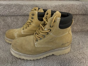 Eddie Bauer Rick Tan Men's Waterproof Boots Size 9 Hiking RBX Highland Point - Picture 1 of 8