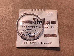 Vintage NOS Stella 308 Chrome Armored Armbanduhr Crystal - Bild 1 von 5