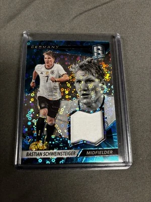 2016-17 Panini Spectra - Swatches Bastian Schweinsteiger #SW-BS Neon Blue 71/75 - Image 1 of 2