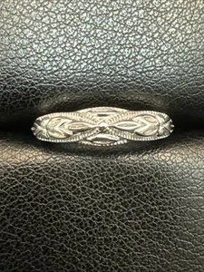 Ross Simmons Sterling Silver Engraved Ring Size 5.25 U5  - Picture 1 of 6