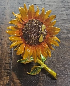 Sonnenblume Biene Schmuckkästchen Magnetverschluss - Bild 1 von 5
