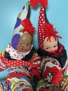 Vintage Yoyo Clown Babies Colorful Homemade 1960s - Picture 1 of 7