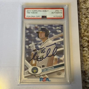 Tim Tebow 2017 Topps Pro Debut #PD-TT SSP Autographed PSA Slabbed Signed - Picture 1 of 2