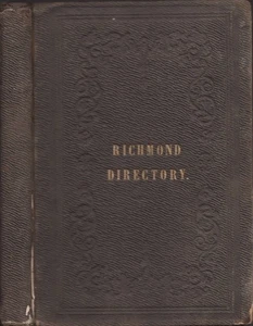 Genealogy / Directory to the City of Richmond Containing Names Business 1st 1857 - Imagen 1 de 2