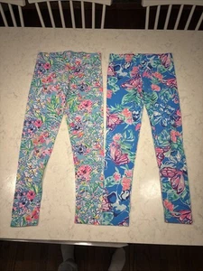 Lilly Pulitzer Girls Leggings Lot Of 2 Large 8-10 - Picture 1 of 8