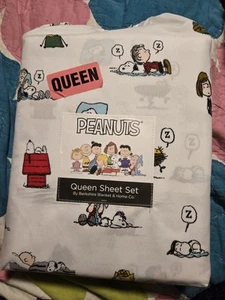 Berkshire~Peanuts~Snoopy, C.B.,& GANG~4 Pc. & Bag~NEW~QUEEN Sheets~2024~FAST SH - Picture 1 of 7