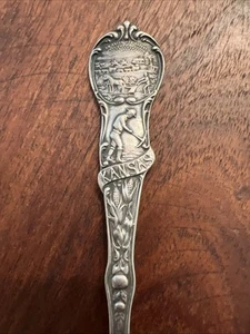 Vtg Manchester Silver Co. Kansas state Capitol 5 3/4”sterling relief pattern - Picture 1 of 5