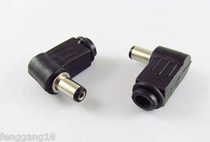 10x 5.5mm x 2.5mm Right Angle DC Power Cable Male Plug Connector Adapter Plastic - Picture 1 of 4