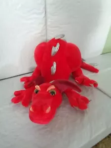 Manhattan Toys - Peluche Drago Rosso e Argento - 11,5" - Foto 1 di 3