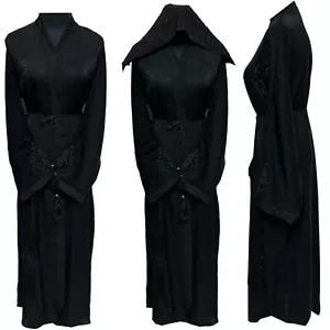 Black Modest Women Abaya Farasha Jalabiya Arab Dress - Picture 1 of 5