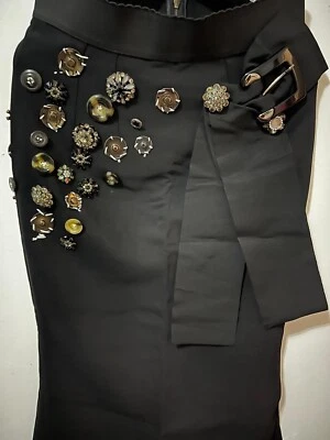 FALDA DOLCE AND GABBANA, NEGRA, TALLA EURO 40, NUEVA CON ETIQUETA, PRECIO DE VENTA SUGERIDO POR EL FABRICANTE 1999£ Foto 1 de 4