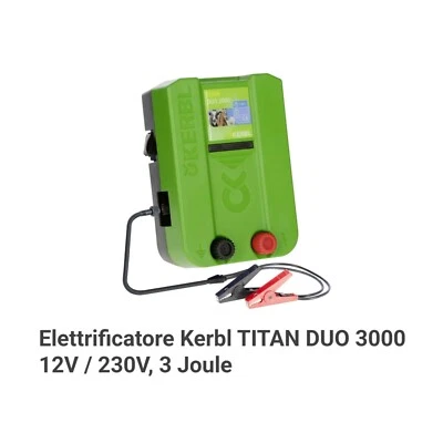 ELETTRIFICATORE Recinti Elettrico KERBL TITAN DUO 3000 12V / 230V, 3 Joule - Immagine 1 di 2