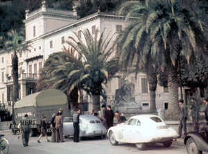 BMW 328 factory car racing team arrivo alla Mille Miglia 1940 - foto - Foto 1 di 1