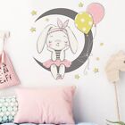 Cartoon Moon Bunny Wall Stickers Home Décor Bedroom Background Decoration Decals