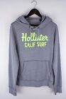 Hollister Men Hoodie Casual Grey Pullover Cotton Blend size M