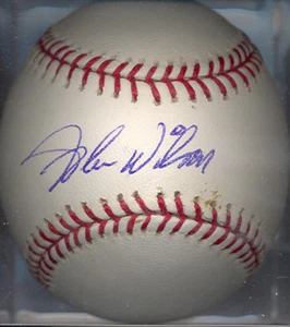 Glenn Wilson Detroit Tigers Autographed OML Baseball Pittsburgh Pirates COA   - Foto 1 di 1