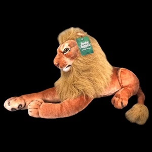 KELLYTOY USA LION Plush 38" Tail To Toe Realistic Stuffed Animal Yellow Eyes Toy - Picture 1 of 24