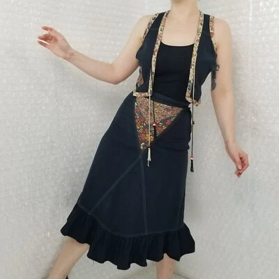 Young Edwardian 1970s Vintage hippie vest & skirt sz XS - Image 1 of 4