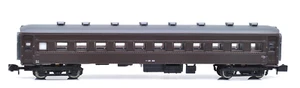 Z Scale Tenshodo 83001 JNR Passenger Car Oha 35-88 Brown Sennata Lighted NIB - Picture 1 of 10
