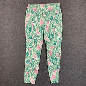 Pantalones Old Navy Pixie 2 Reg para mujer ajustados de altura media elásticos 28x27 rosa verde - Imagen 1 de 12