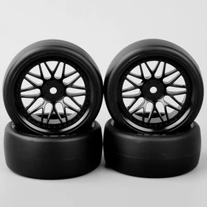 4pcs 1/10 RC Drift Racing Car Slicks Tires Tyres & Wheels For HPI Car 12mm Hex - Picture 1 of 6