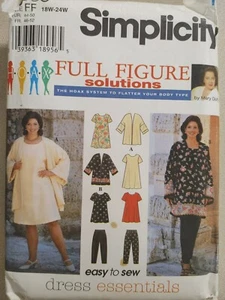 Simplicity Full Figure Pattern 7153 Jacket Dress Top Pants Sizes 18 20 22 24 - Picture 1 of 2