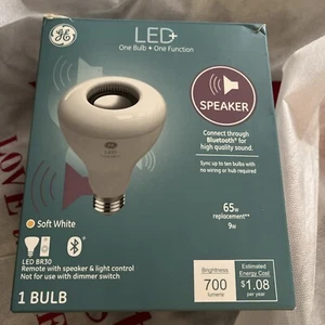 GE LED Soft White Light Bulb With Blue Tooth And Remote  - Picture 1 of 5