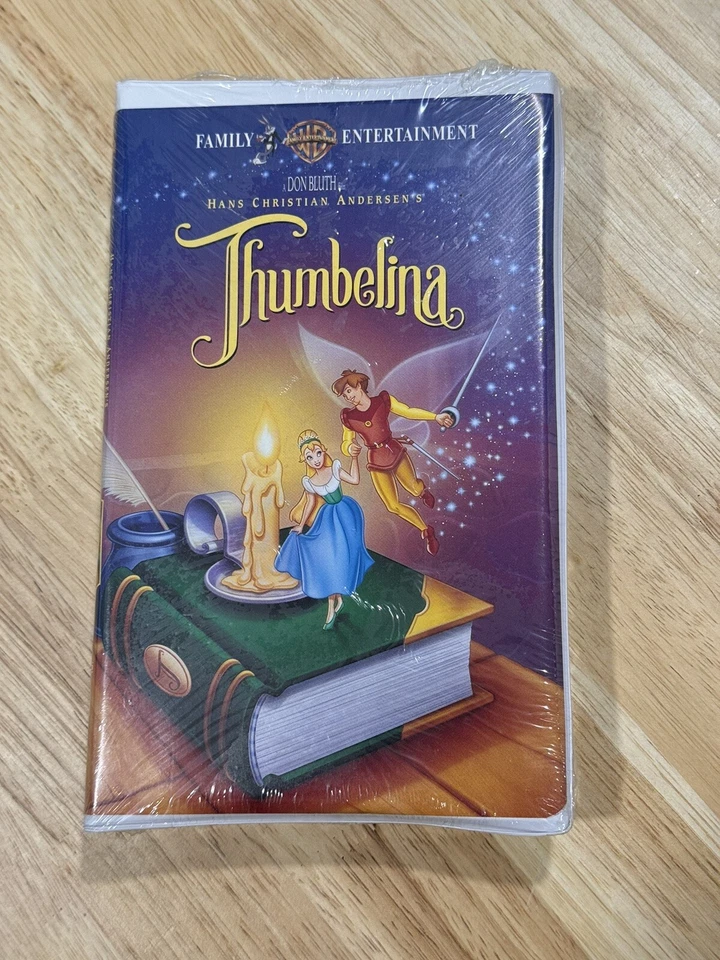 Thumbelina VHS Sealed Free Silver Plated Charm Bracelet Warner Bros 1994 - Image 1 of 4
