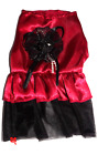 New Dog Dress Mido XS Burgundy and Black Satin Tulle Wedding Formal Teacup Puppy