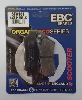 EBC Organic FRONT Disc Brake Pads Fits MBK VP300 R KILIBRE (2003 to 2004) - Image 1 of 4
