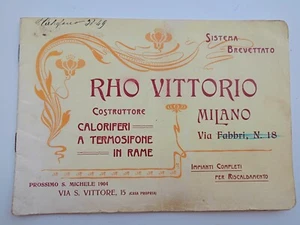 OV1 Rho Vittorio Milano costruttore Caloriferi Termosifoni in Rame catalogo 1904 - Imagen 1 de 7