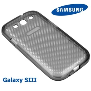 Guscio Silicone Originale Samsung Galaxy S3 SIII Trasparente/Nero Custodia Cover - Foto 1 di 1
