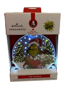 *GRINCH LIGHT UP ORNAMENT*  Hallmark  THE GRINCH Ornament Dr. Seuss NIB - Picture 1 of 4