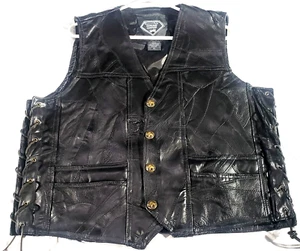 DAMEN BIKER LEDER WESTE XL SCHNÜRSENKEL WEISSKOPFSEEADLER STOLZ DARAUF, AMERIKANER zu sein - Bild 1 von 7