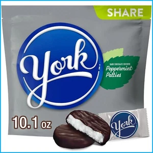 York Dark Chocolate Peppermint Patties Candy, Share Pack 10.1 oz - Picture 1 of 12