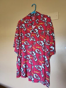 VF Imagewear NFL Kansas City Chiefs Football Button Up Shirt Men's Size 2XL - Picture 1 of 3