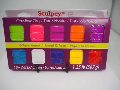 Sculpey III Horno-Hornear Arcilla 2oz 10/Paquete Ideas Brillantes NUEVO Foto 1 de 2