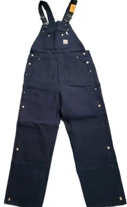 NEW Carhartt Men's Firm Duck Bib Overall Loose Fit 38 x 32 106671-BLK OR0037-M - Picture 1 of 4