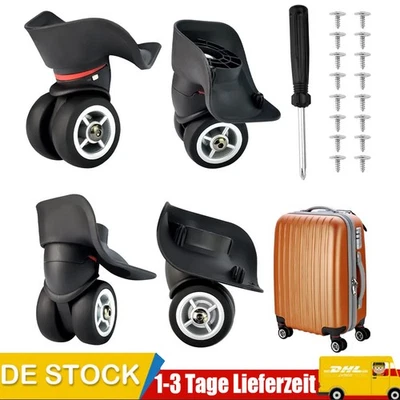 2Paar Travel Koffer Rollen Ersatz Gepäck Reparatur Zubehör Mute Row Räder - Bild 1 von 4