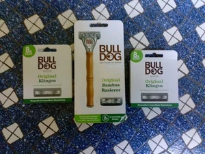 1 Bulldog Original Bambus Rasierer + 16 Klingen für Herren, neu - Bild 1 von 2