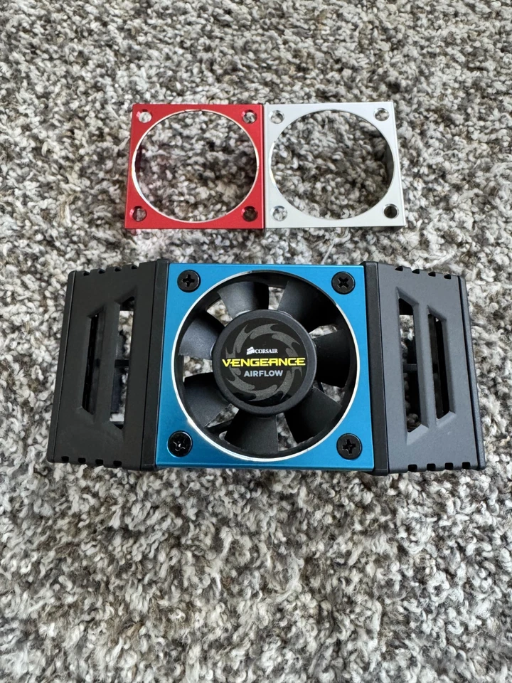 Corsair Vengeance Airflow RAM Memory Cooler Fan Red Blue Silver 3 Pin FREESHIP! - Image 1 of 4