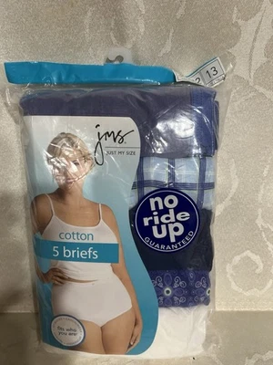 New Vintage Just My Size 5 Pack Women's Cotton Briefs Size 13 - Image 1 of 3