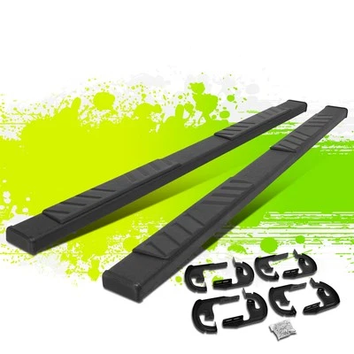 estribo de barra lateral plana de 5" para Ford F-150 cabina extendida 04-14 negro Foto 1 de 4