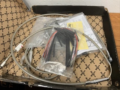 Kit completo de cable/línea de freno de manillar trenzado de acero inoxidable Burly para 18" B30-1081 Foto 1 de 4