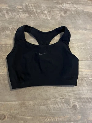 Nike Women's Size Large Black Nylon Sports Bra Extra Support - Image 1 of 3