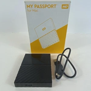 WD My Passport 1TB Portable External Hard Drive For Mac With Cable TESTED WORKS - Picture 1 of 14