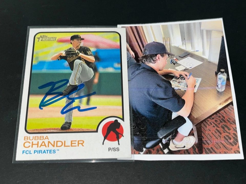 Bubba Chandler Pittsburgh Pirates Auto Signed 2022 Topps Heritage _ - Image 1 of 1