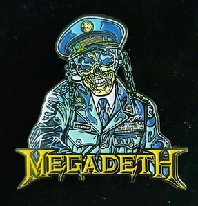 MEGADETH Vic Rattlehead Officer PIN Esmalte Personalizado Paz Vende Hasta Ahora Muy Bueno Original - Imagen 1 de 3