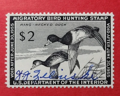 RW21 - $2 1954 Migratory Bird Hunting Stamp – U – OG - VF - Image 1 of 4