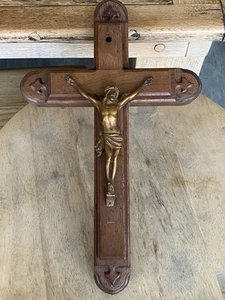 De colección Católico Grande Madera Crucifijo Llamada Enferma Últimos Derechos Kit 15" - Imagen 1 de 18